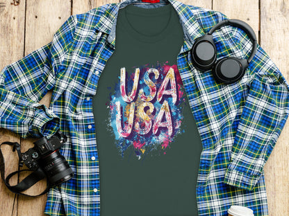 Colorful USA Artistic Design T-Shirt product