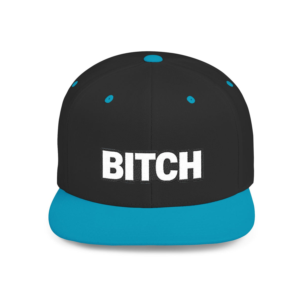 BITCH Embroidered Snapback Hat | Funny Statement Cap | Bold Streetwear Flat Bill | Conversation Starter Gift
