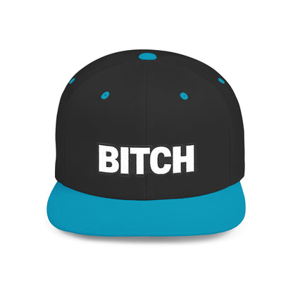 BITCH Embroidered Snapback Hat | Funny Statement Cap | Bold Streetwear Flat Bill | Conversation Starter Gift