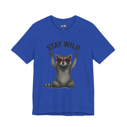 Stay Wild Raccoon Tee – Unisex Streetwear Graphic Tee
