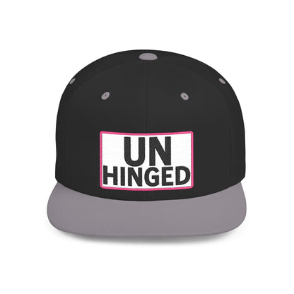 UNHINGED Embroidered Snapback Hat | Funny Statement Cap | Bold Streetwear Flat Bill | Dark Humor Gift