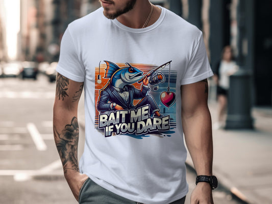 Bait Me If You Dare Fishing Theme Graphic Tee product
