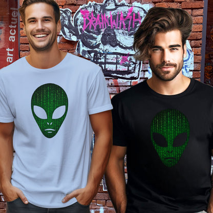 Alien Face Graphic Tee Streetwear Shirt for Fashion