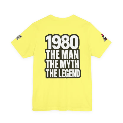 1980 The Man The Myth The Legend Graphic T-Shirt | 1980 Birthday Tee | Vintage Legend Shirt