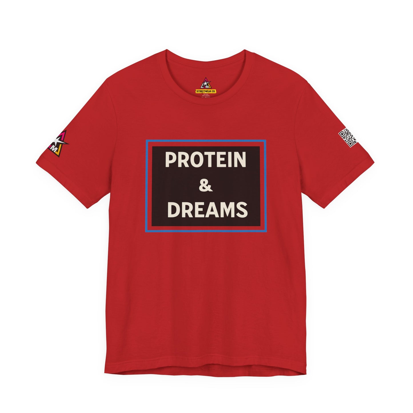 Protein & Dreams Graphic T-Shirt | Fitness Streetwear Tee | Gym Lifestyle Shirt
