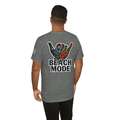 Beach Mode Graphic T-Shirt | Shaka Hand Tropical Tee | Summer Streetwear