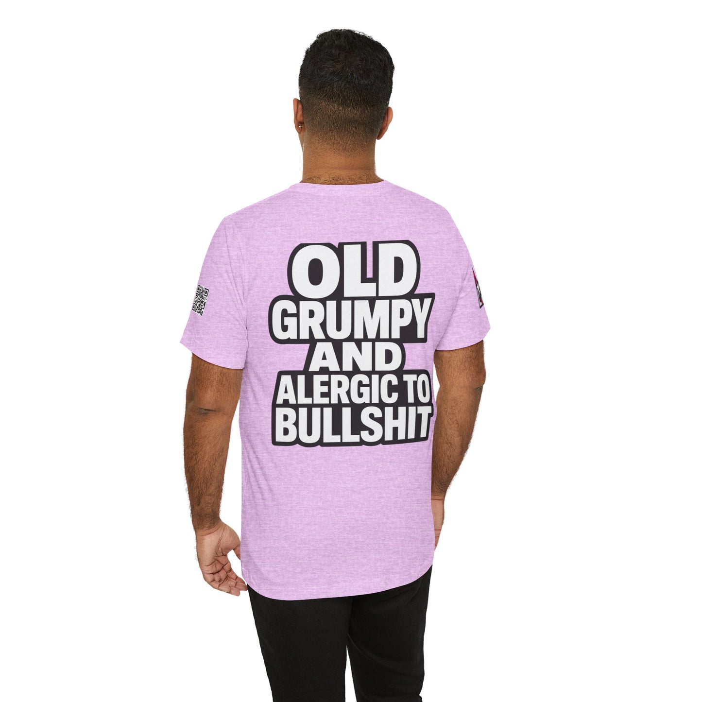 Old Grumpy & Allergic to Bullshit Graphic T-Shirt | Funny Sarcastic Tee