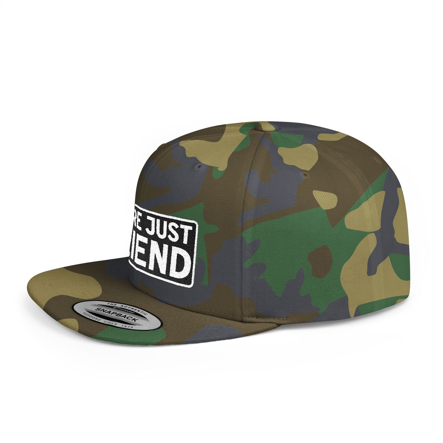 WE'RE JUST FRIENDS Embroidered Snapback Hat | Funny Friend Zone Cap | Sarcastic Streetwear Hat | Conversation Starter Gift