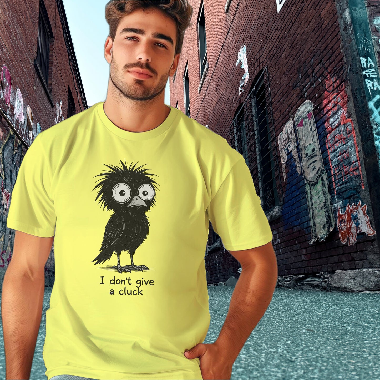 I don't give a cluck graphic t-shirt product