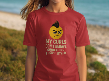My Curls Don't Behave Graphic Tee Shirt product