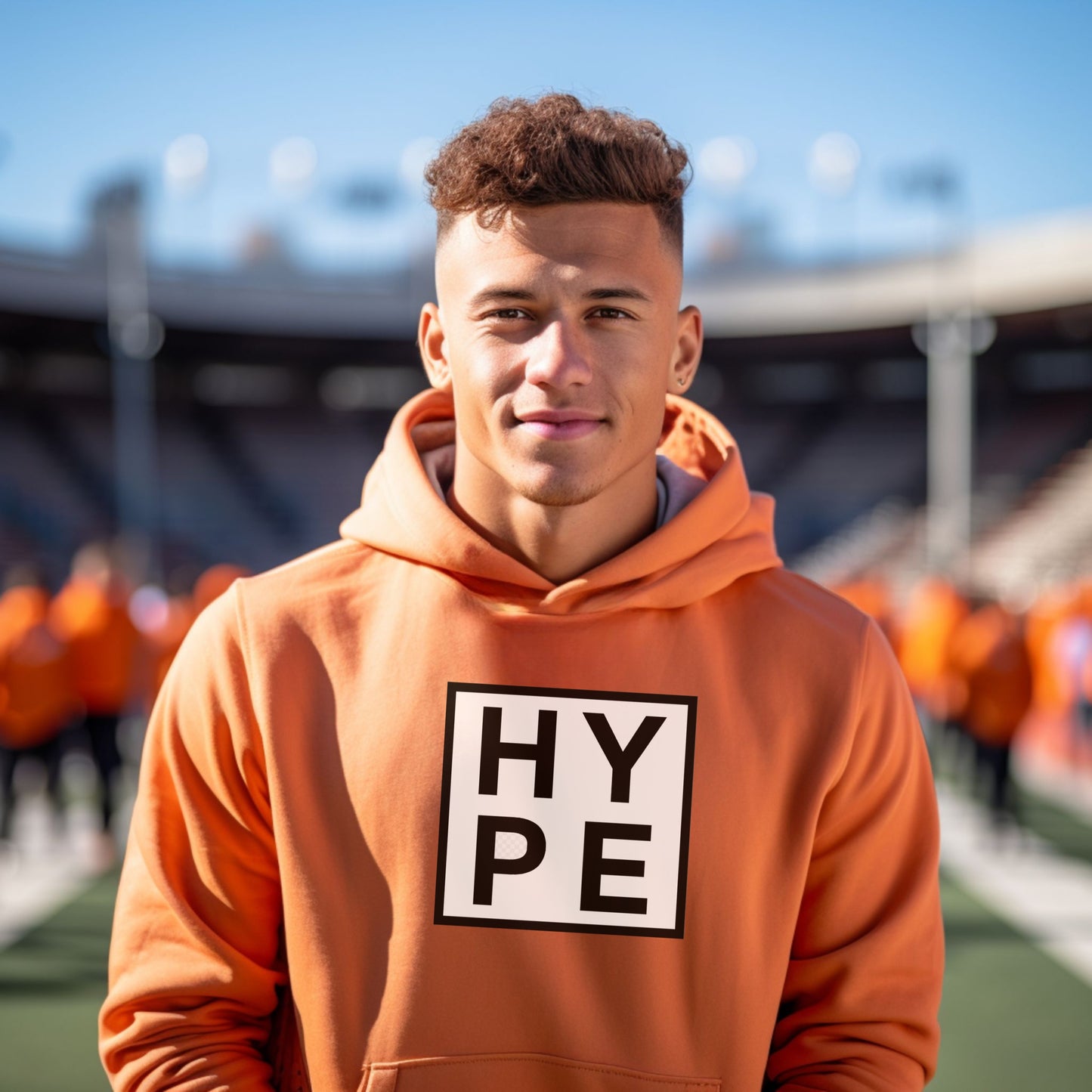 Stylish Bold HYPE Letter Graphic Hoodie