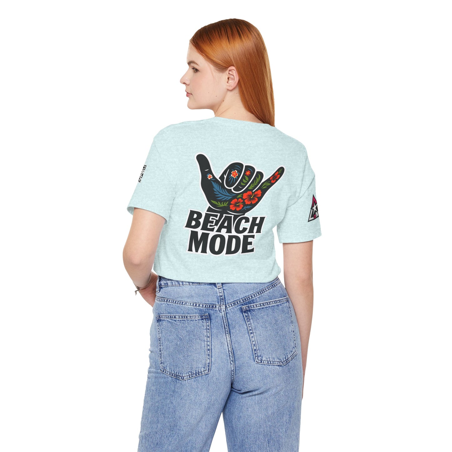 Beach Mode Graphic T-Shirt | Shaka Hand Tropical Tee | Summer Streetwear