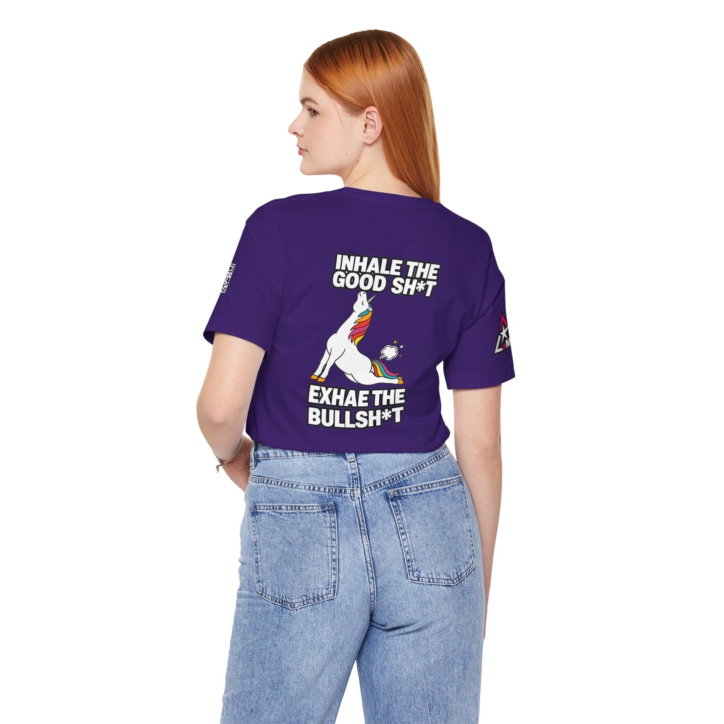 Inhale the Good Shit, Exhale the Bullshit – Funny Unicorn Graphic Tee
