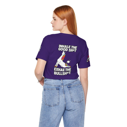 Inhale the Good Shit, Exhale the Bullshit – Funny Unicorn Graphic Tee