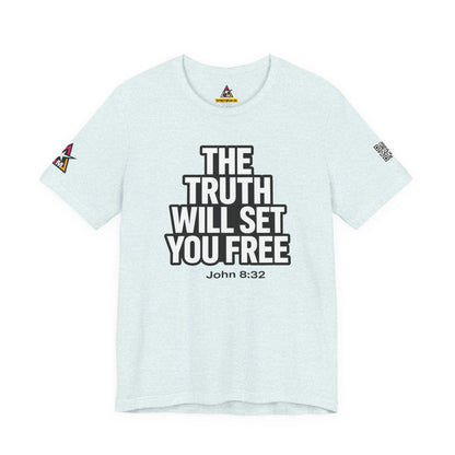 The Truth Will Set You Free Graphic T-Shirt | John 8:32 Christian Tee | Faith Streetwear Shirt