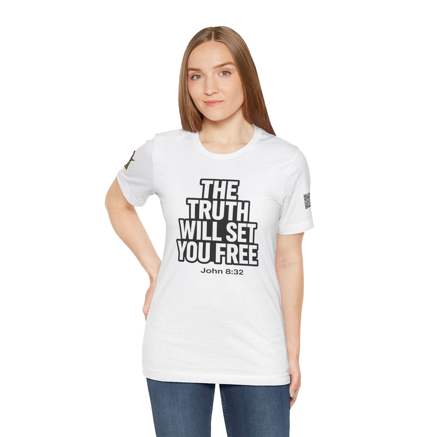 The Truth Will Set You Free Graphic T-Shirt | John 8:32 Christian Tee | Faith Streetwear Shirt