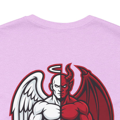 BUILT DIFFERENT Angel & Devil Graphic T-Shirt | Duality Streetwear Tee | Bold Unisex Statement Shirt