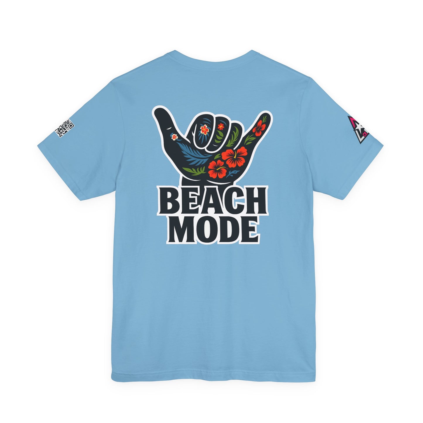 Beach Mode Graphic T-Shirt | Shaka Hand Tropical Tee | Summer Streetwear