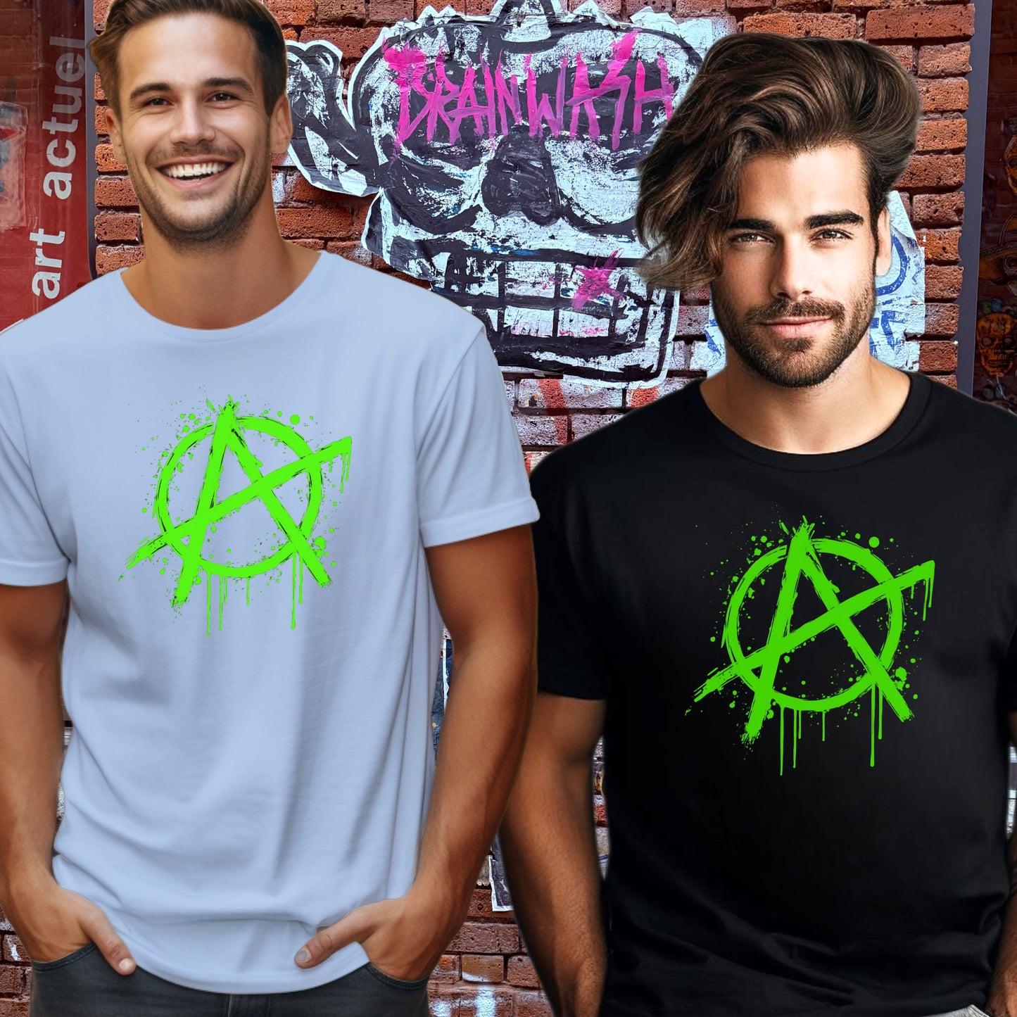 Unique Anarchy Graffiti Design T-shirt