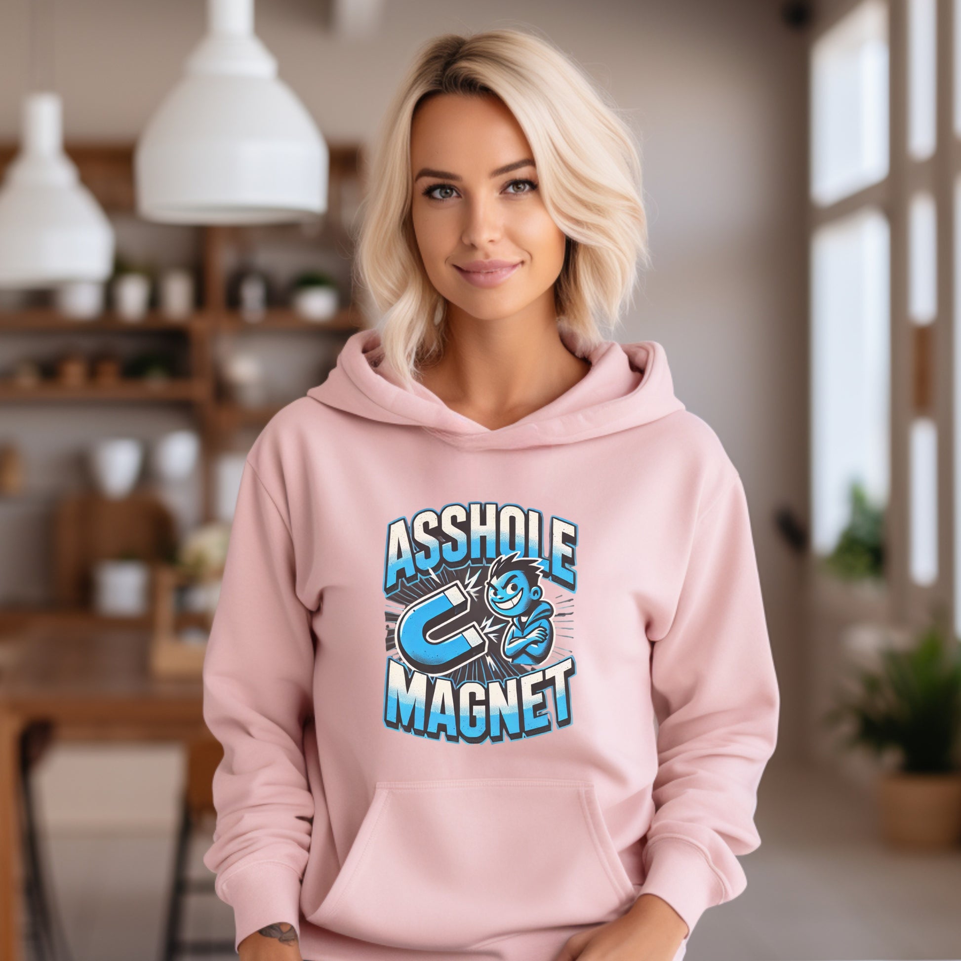 Asshole Magnet Graphic Design Funny Hoodie product