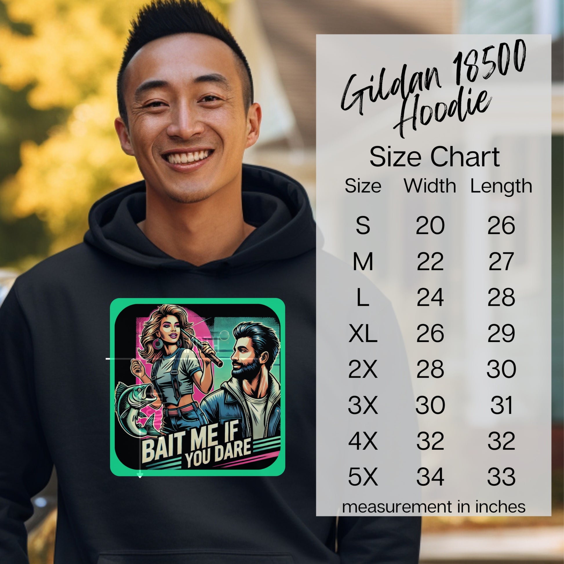Bait Me If You Dare Gildan 18500 Hoodie product