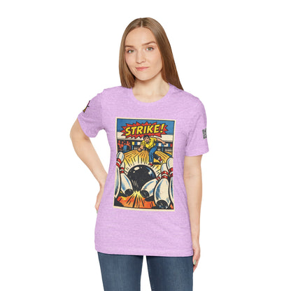 Strike Graphic T-Shirt | Bowling Streetwear Tee | Retro Bowling Shirt  STRIKE.