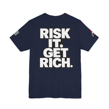 Risk It. Get Rich. – Bold Motivational Graphic Tee