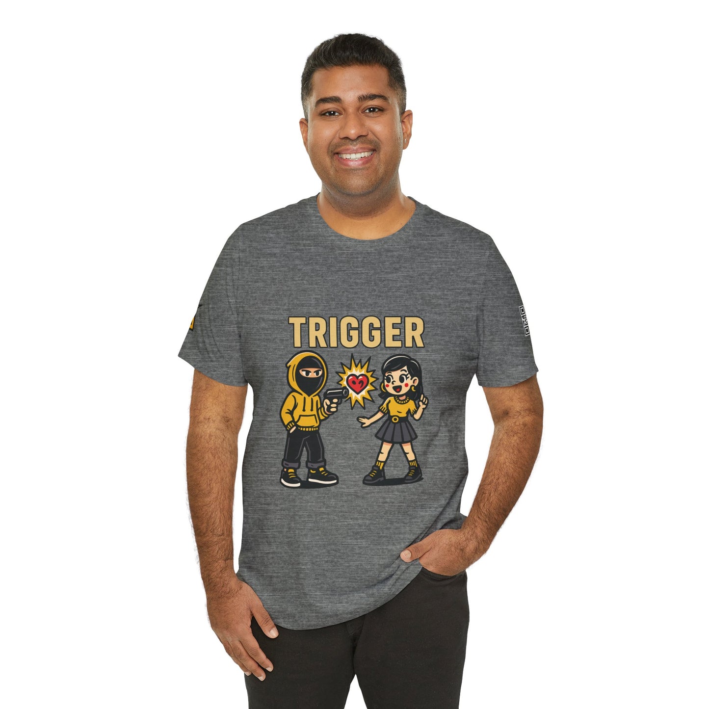 Trigger Graphic T-Shirt | Funny Dating Tee | Toxic Love Streetwear  TRIGGER