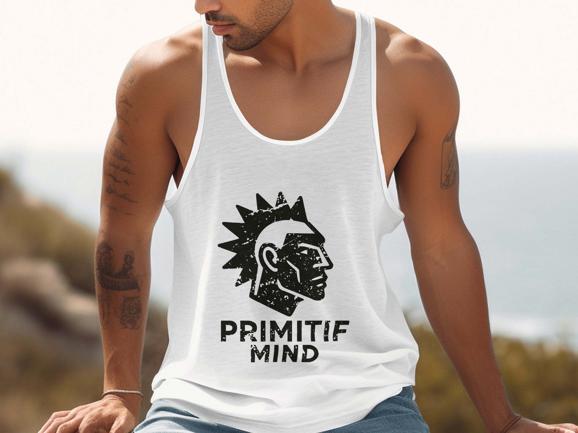 Primitif Mind Design Men's Stylish Tank Top product