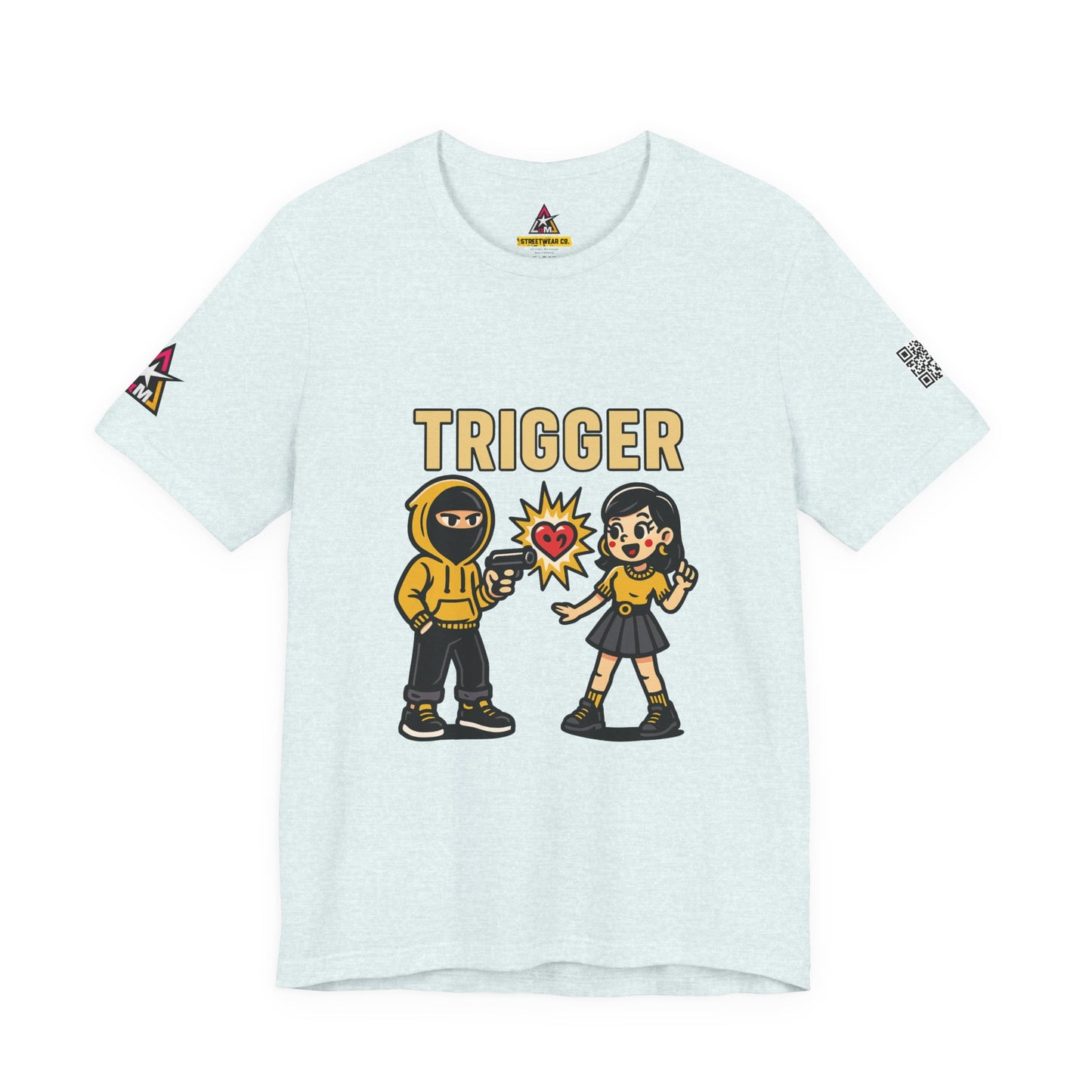 Trigger Graphic T-Shirt | Funny Dating Tee | Toxic Love Streetwear  TRIGGER