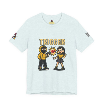 Trigger Graphic T-Shirt | Funny Dating Tee | Toxic Love Streetwear  TRIGGER