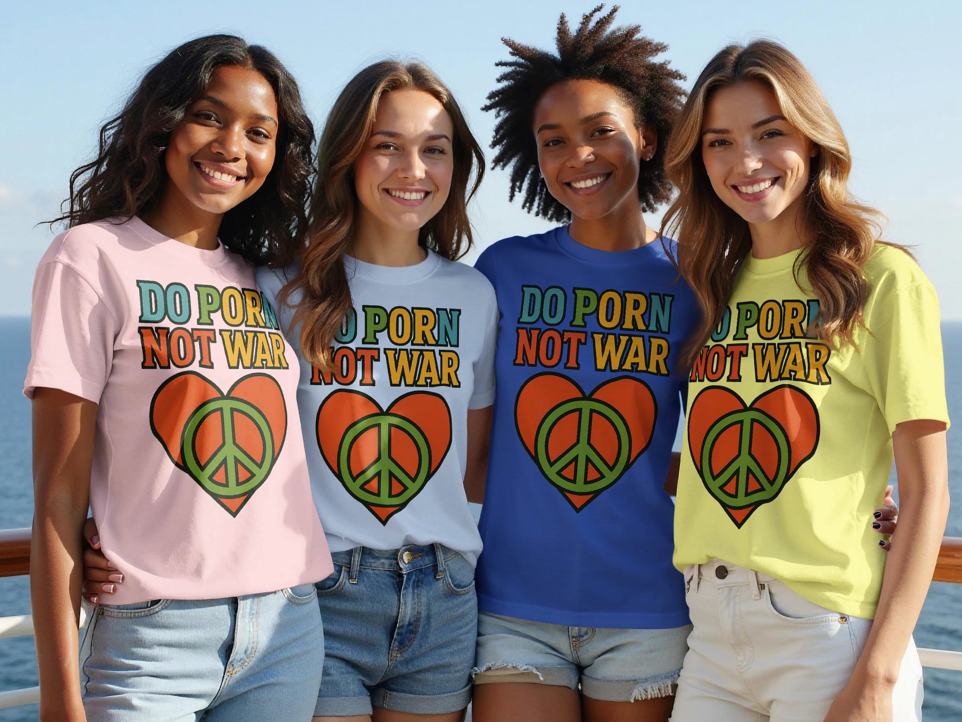 Do Porn Not War Heart Peace Sign Graphic product type