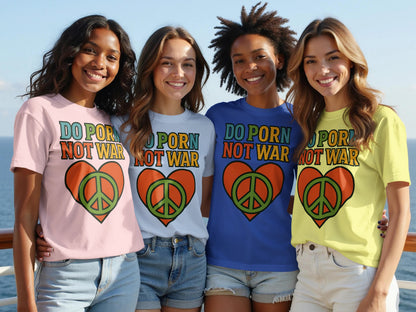 Do Porn Not War Heart Peace Sign Graphic product type