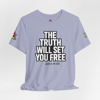 The Truth Will Set You Free Graphic T-Shirt | John 8:32 Bible Verse Tee | Christian Streetwear