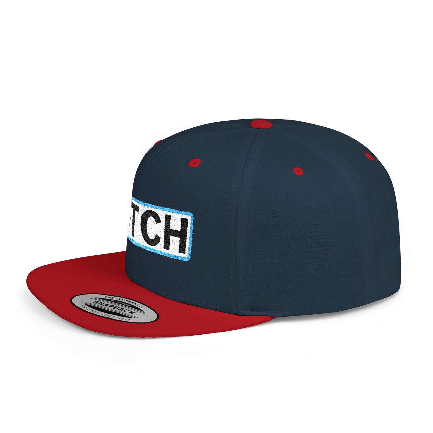 BITCH Embroidered Snapback Hat | Funny Statement Cap | Bold Streetwear Flat Bill | Conversation Starter Gift