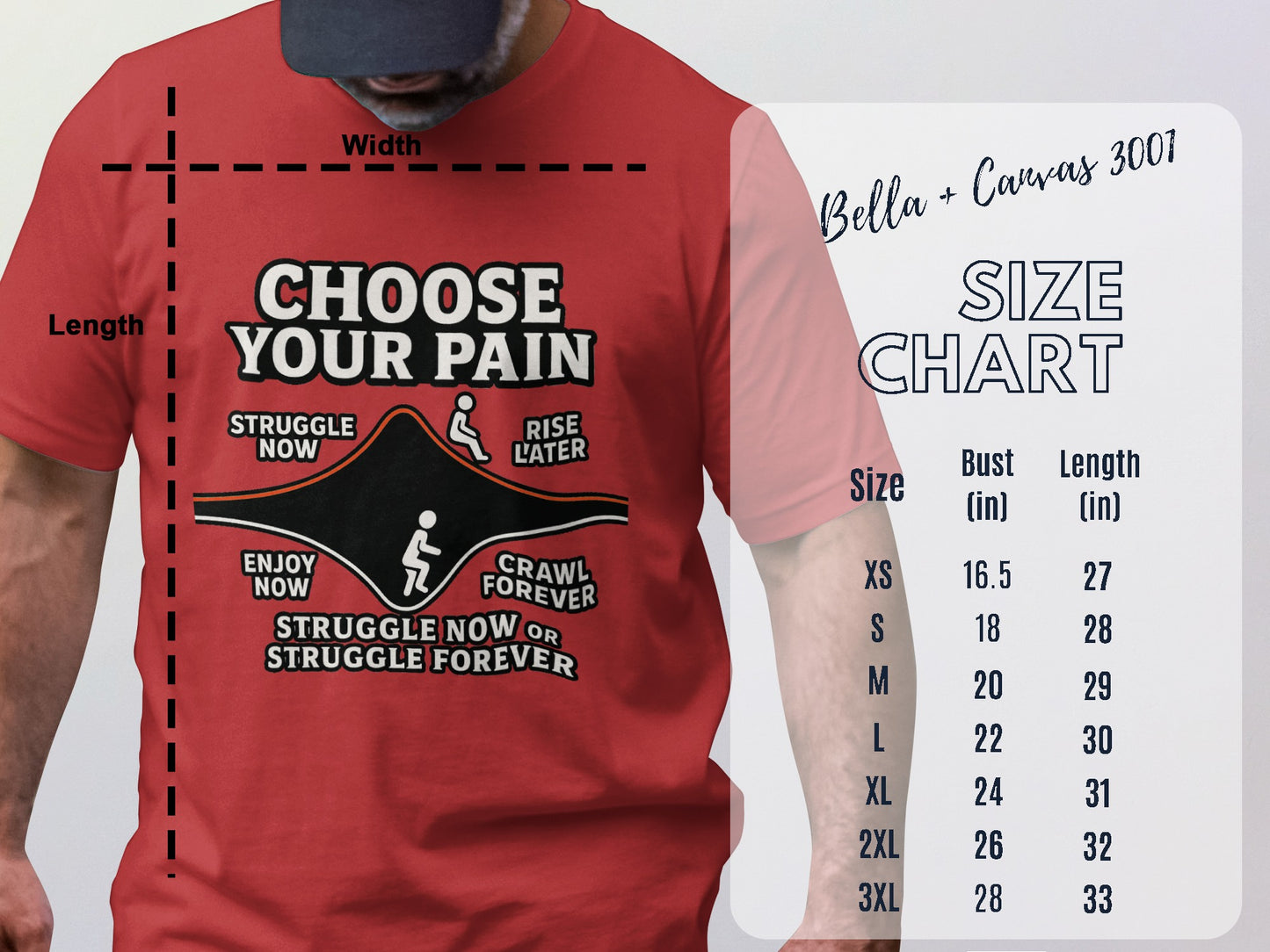 Choose Your Pain Fitness Motivational T-Shirt