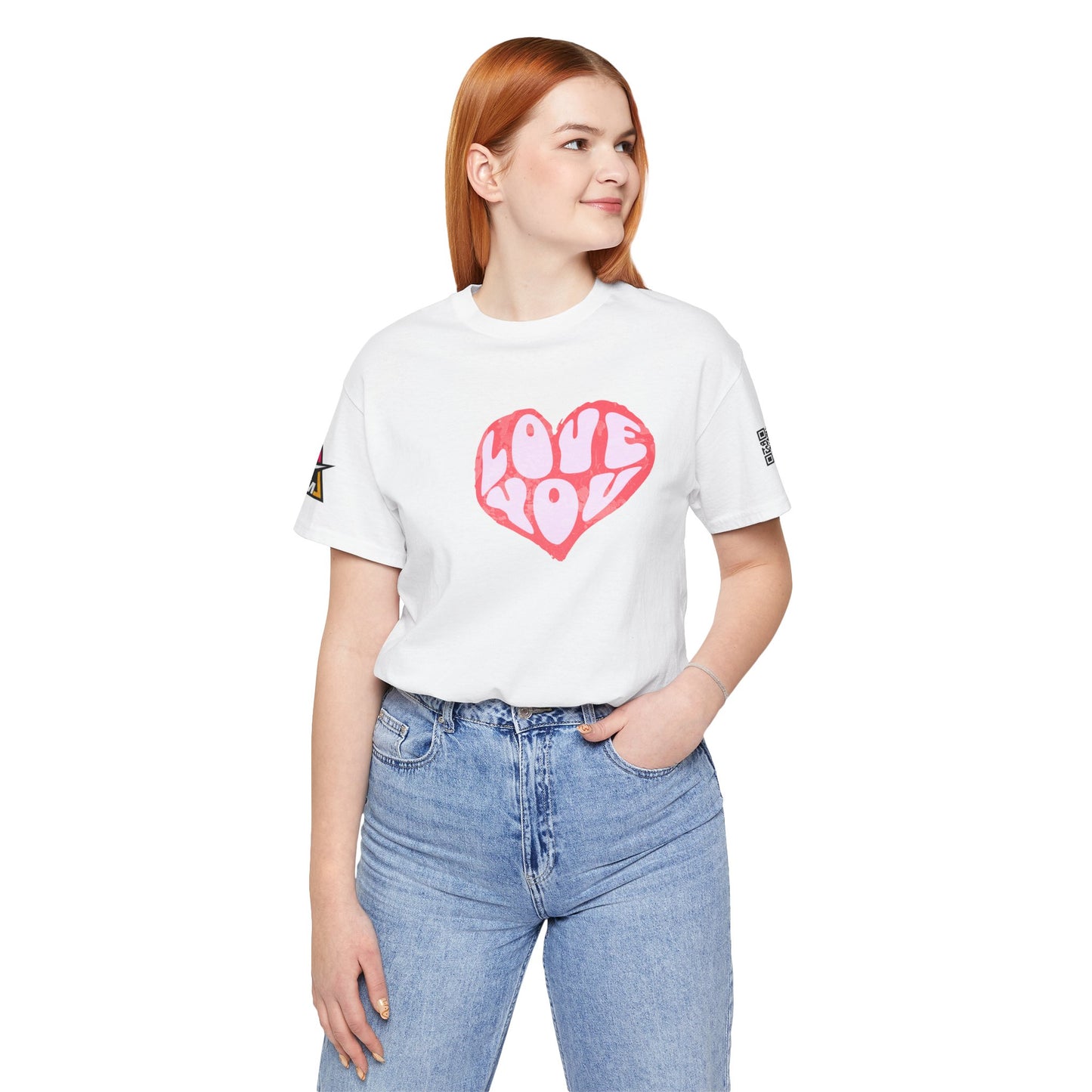 Love You Graphic T-Shirt | Heart Graphic Tee | Cute Retro Streetwear Shirt