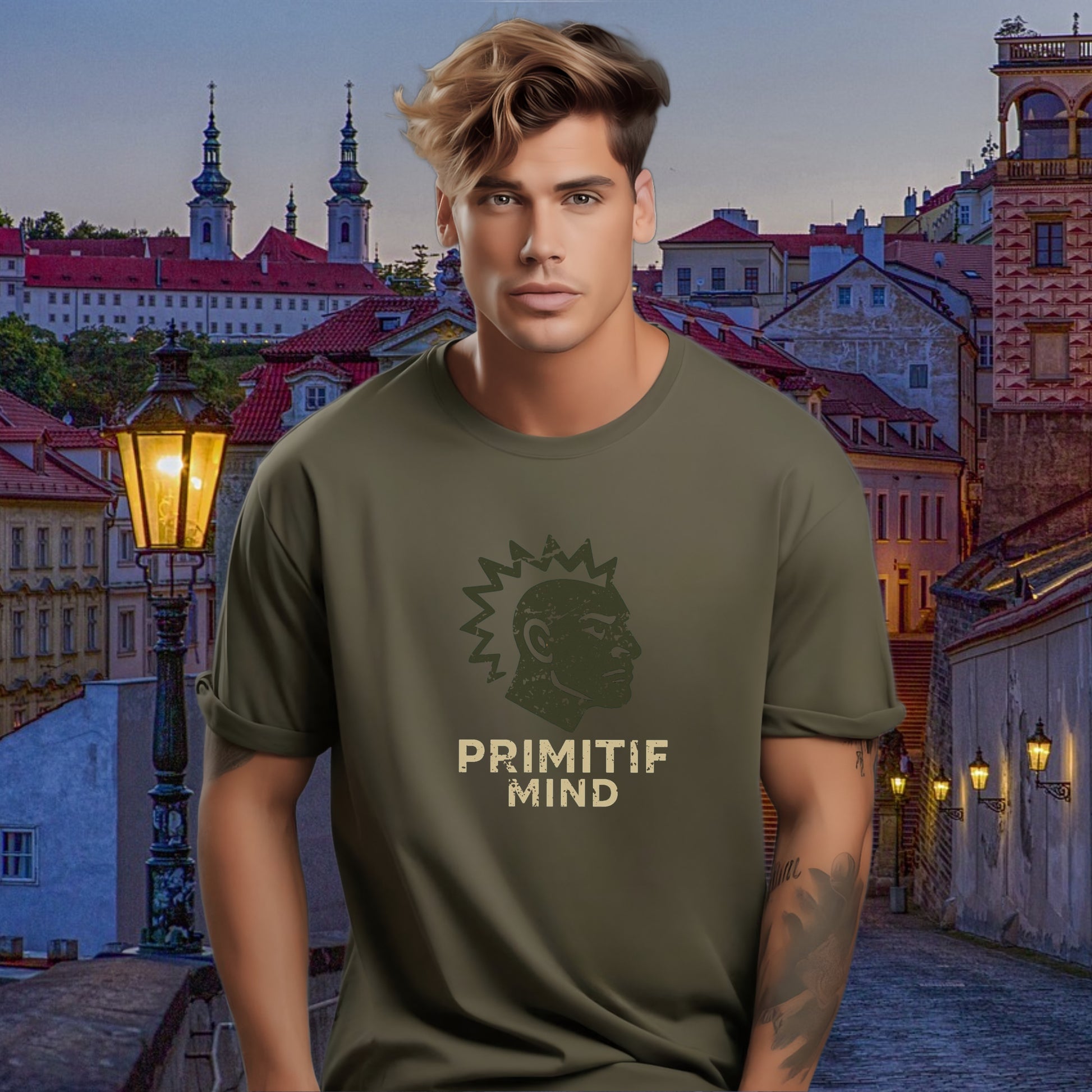 Primitif Mind Artistic Design Short Sleeve Shirt product