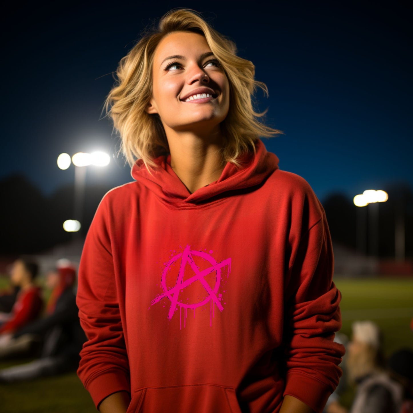 Stylish Hoodie with Artistic Symbol Detailed Design