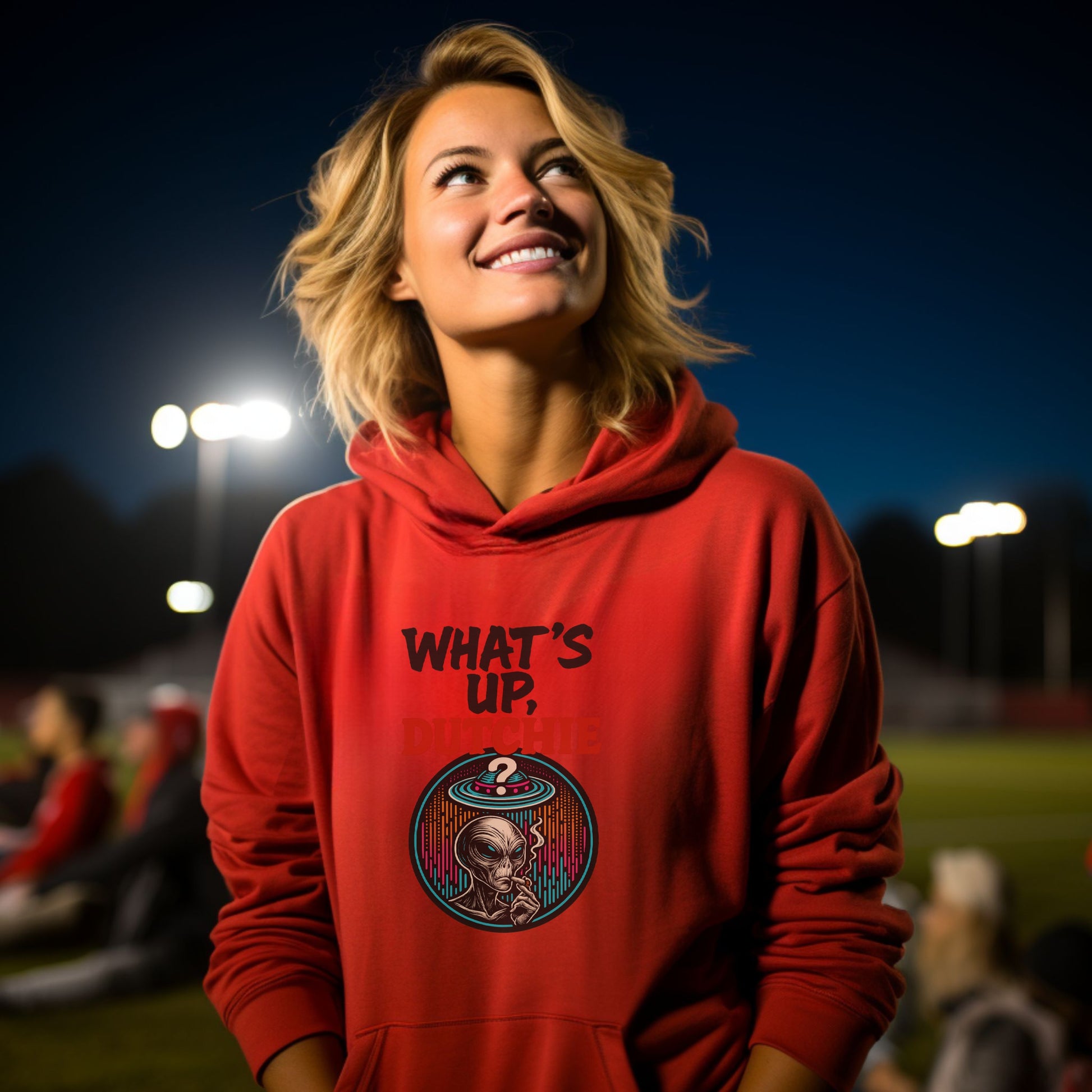 What's Up Alien Design on Hoodie product