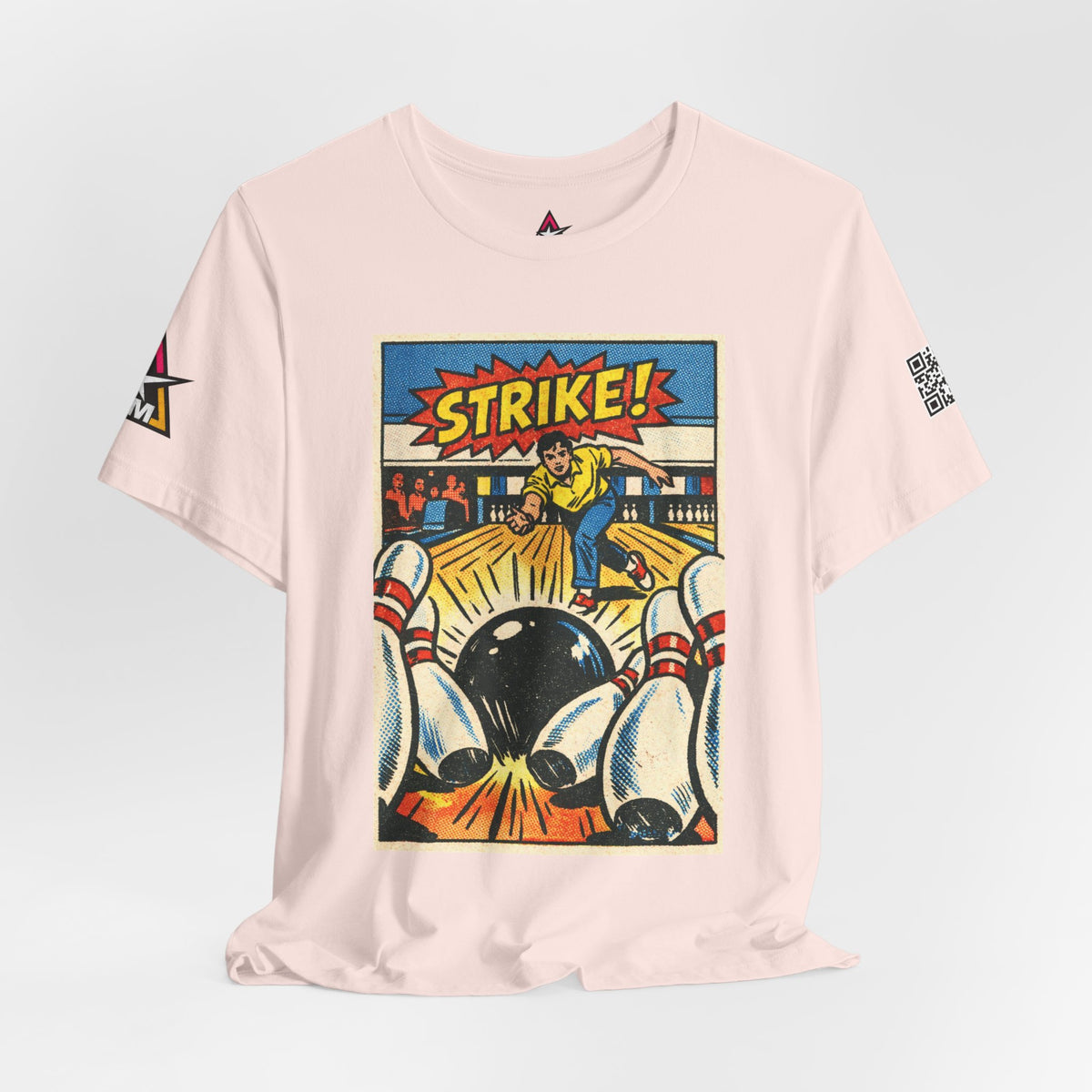 Strike Graphic T-Shirt | Bowling Streetwear Tee | Retro Bowling Shirt  STRIKE.