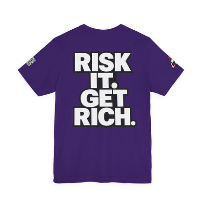 Risk It. Get Rich. – Bold Motivational Graphic Tee