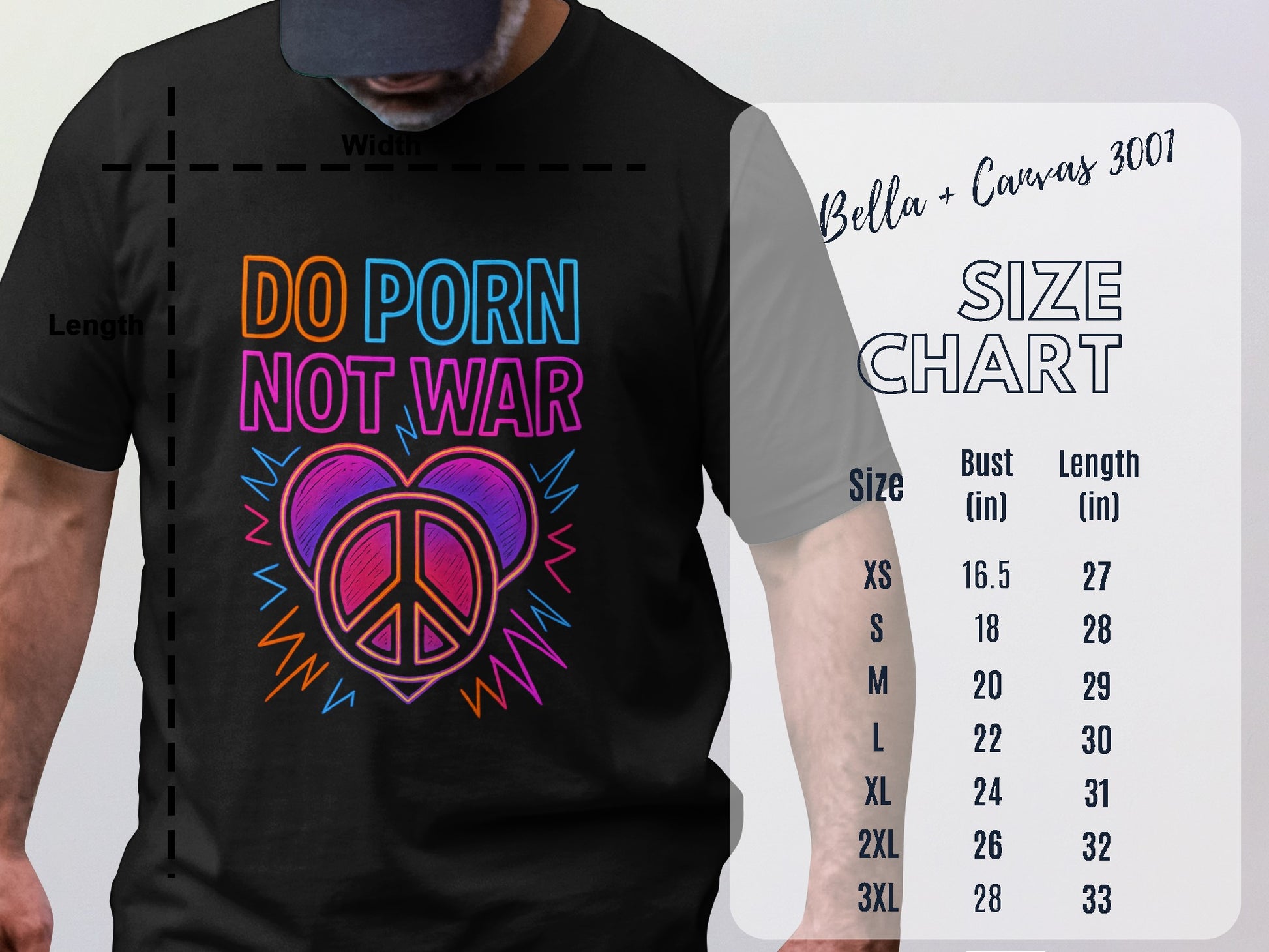 Do Porn Not War Peace Symbol T-Shirt product type
