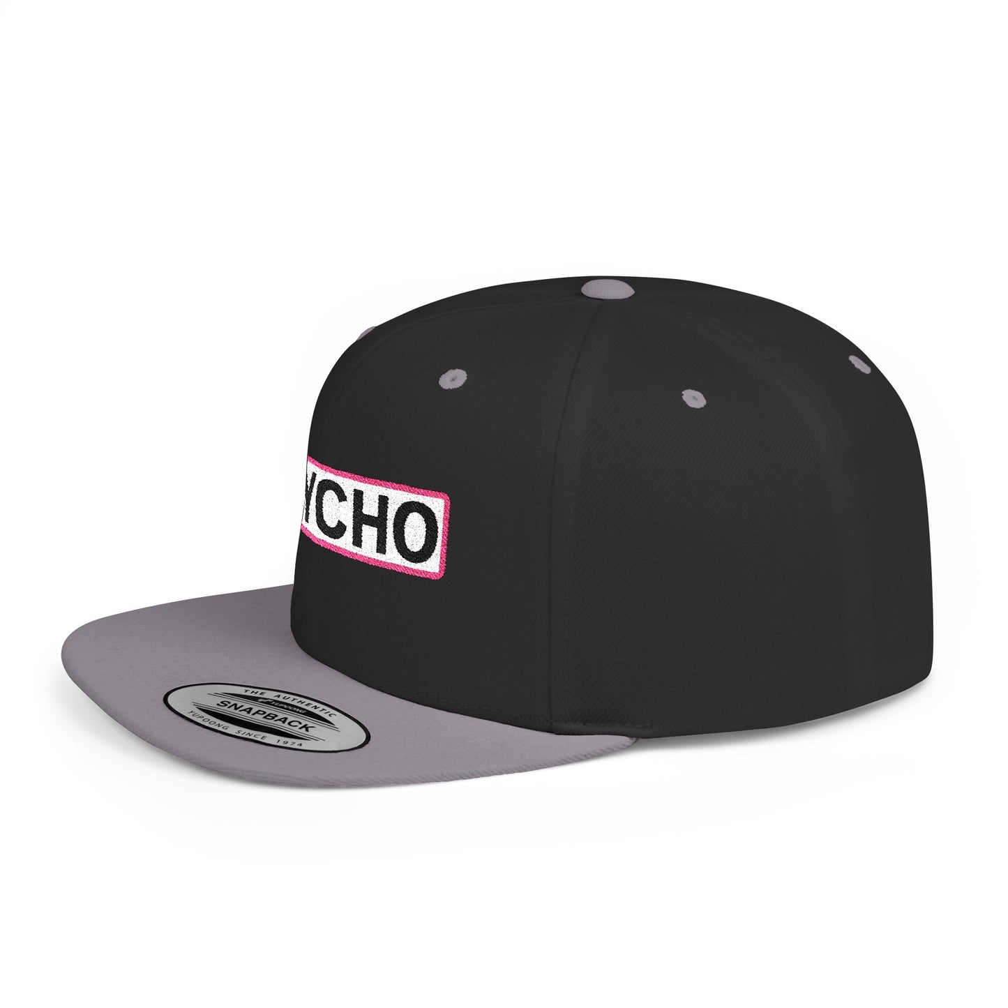 PSYCHO Embroidered Snapback Hat | Funny Statement Cap | Bold Streetwear Flat Bill | Conversation Starter Gift
