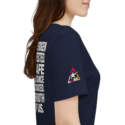 Estrogen Detected Safe Distance Activated – Funny Relationship Graphic Tee