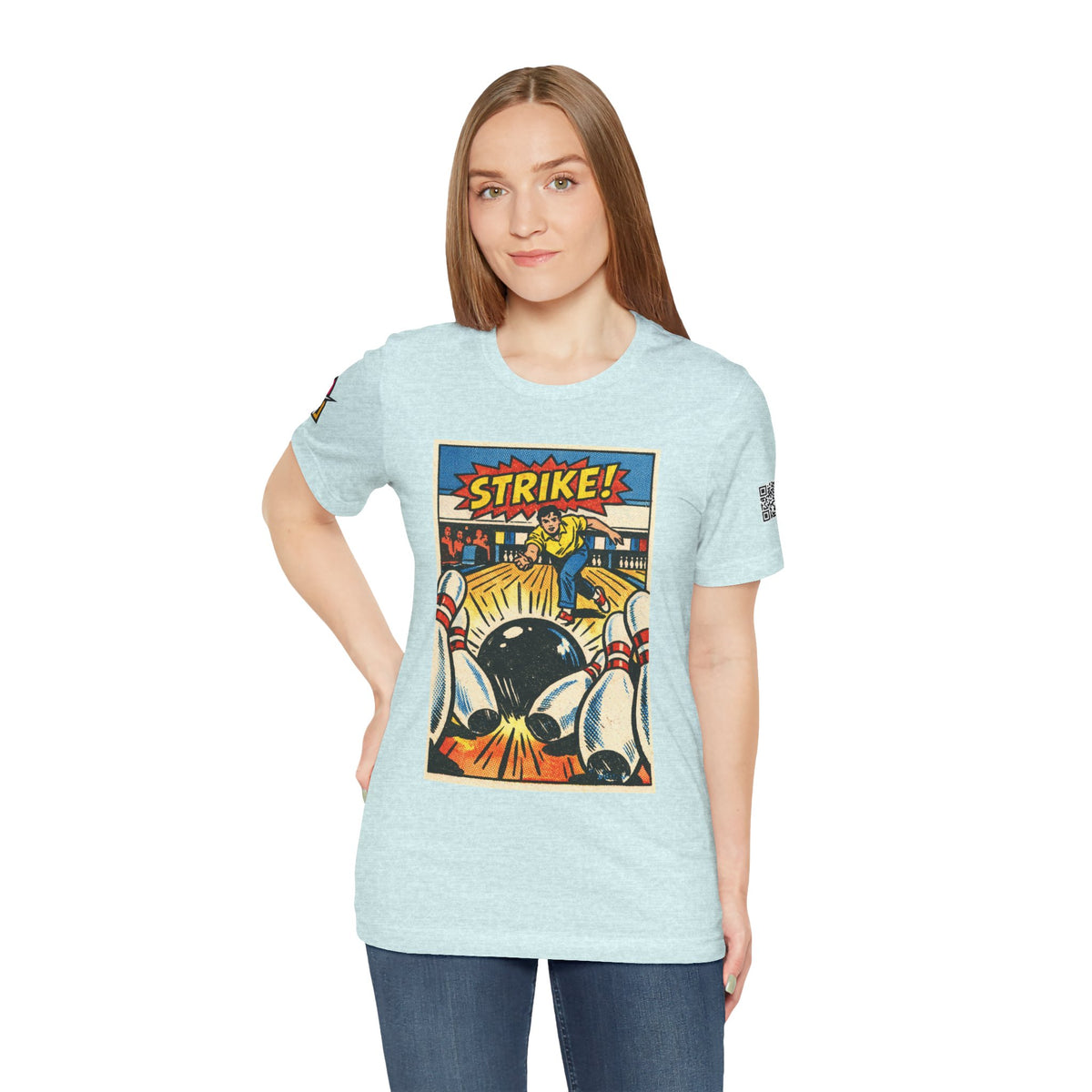 Strike Graphic T-Shirt | Bowling Streetwear Tee | Retro Bowling Shirt  STRIKE.