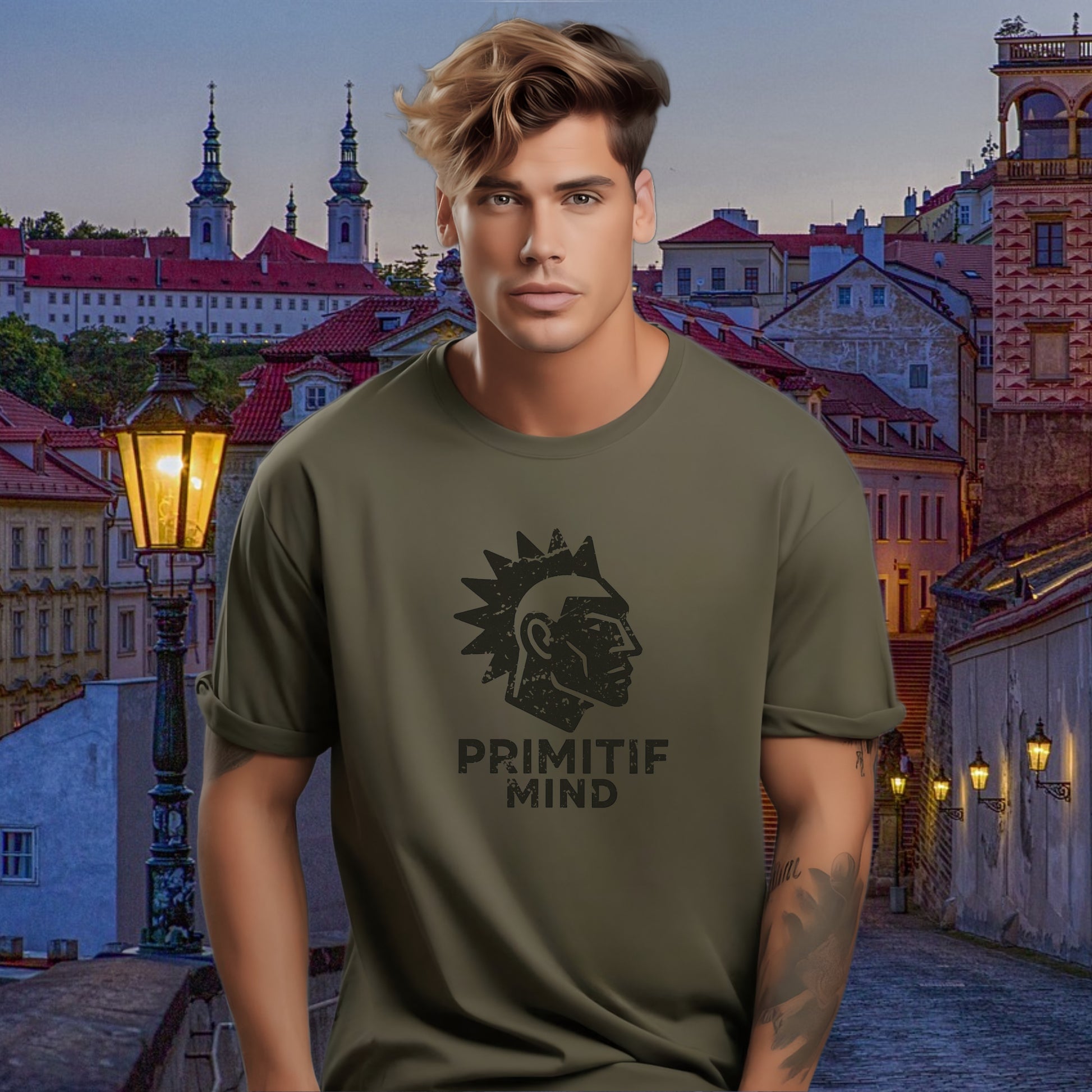 Primif Mind Graphic Streetwear style shirt product type