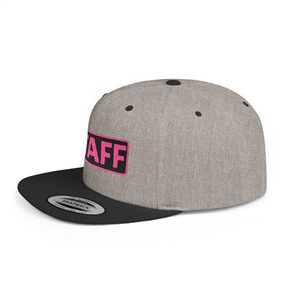 STAFF Embroidered Snapback Hat | Funny Event Crew Cap | Minimalist Streetwear Hat | Festival & Team Uniform Cap