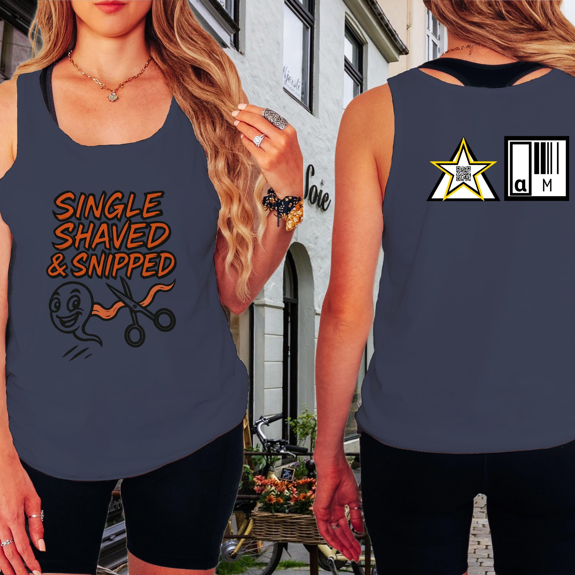 Single Shaved & Snipped Graphic Tank Top product type