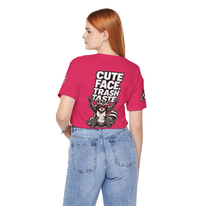 Cute Face, Trash Taste – Funny Raccoon Graphic Tee